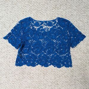 Delia's Womens Sz S Short Sleeve Knit Crop Top boho festival y2k summer beach